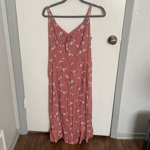 Pink floral Hollister maxi dress